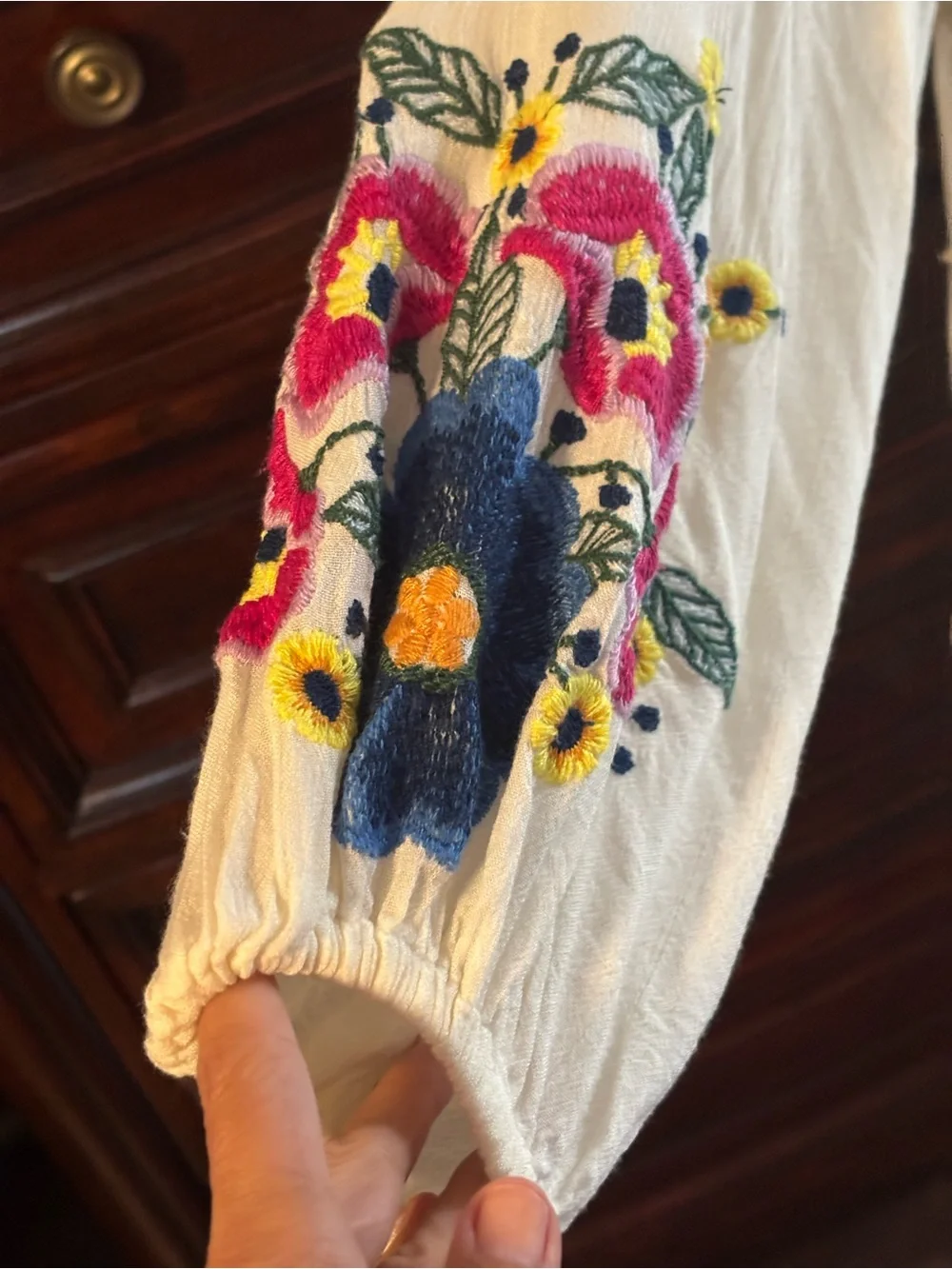 Free People Dress w/Floral Embroidery
